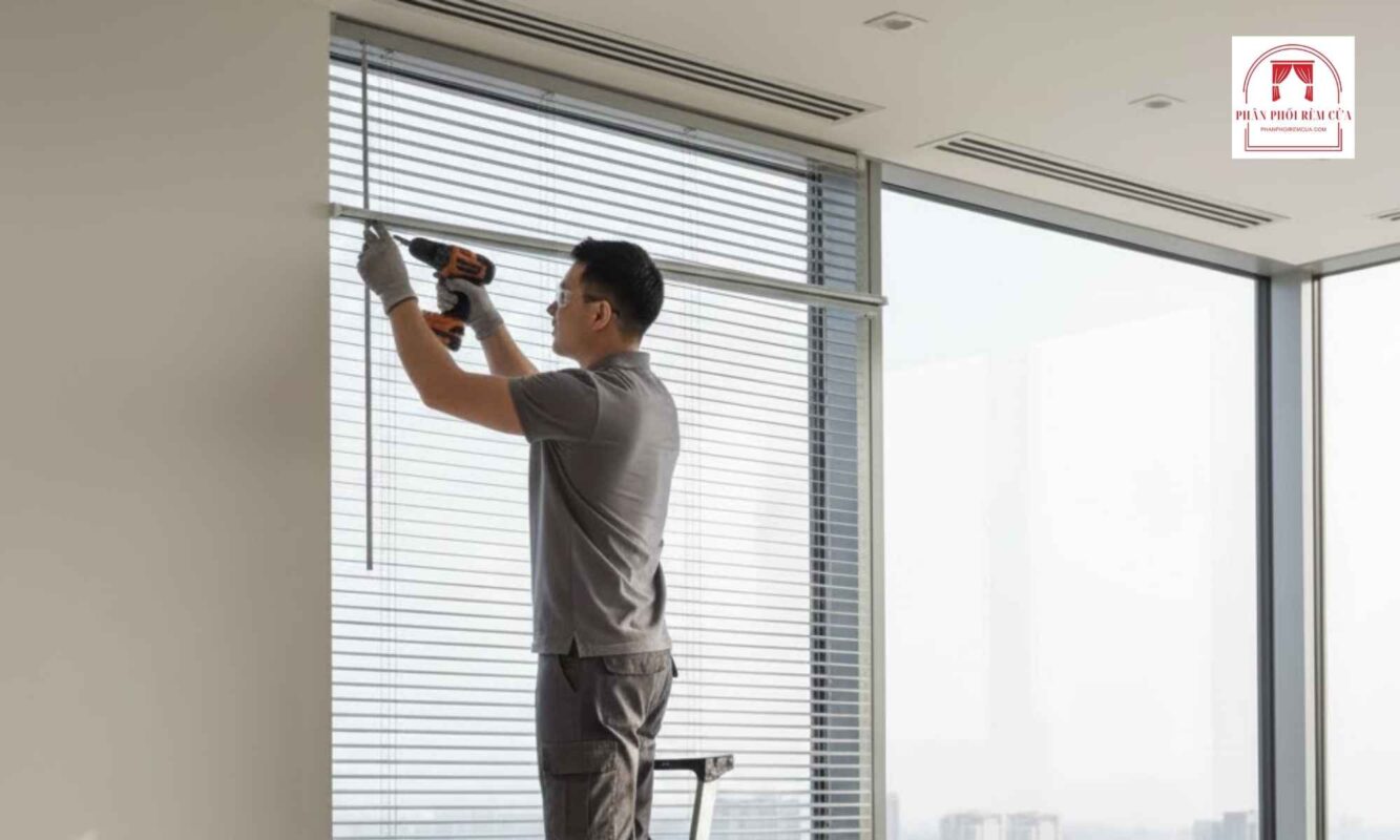 Các bước cơ bản để tự lắp đặt rèm sáo nhôm
