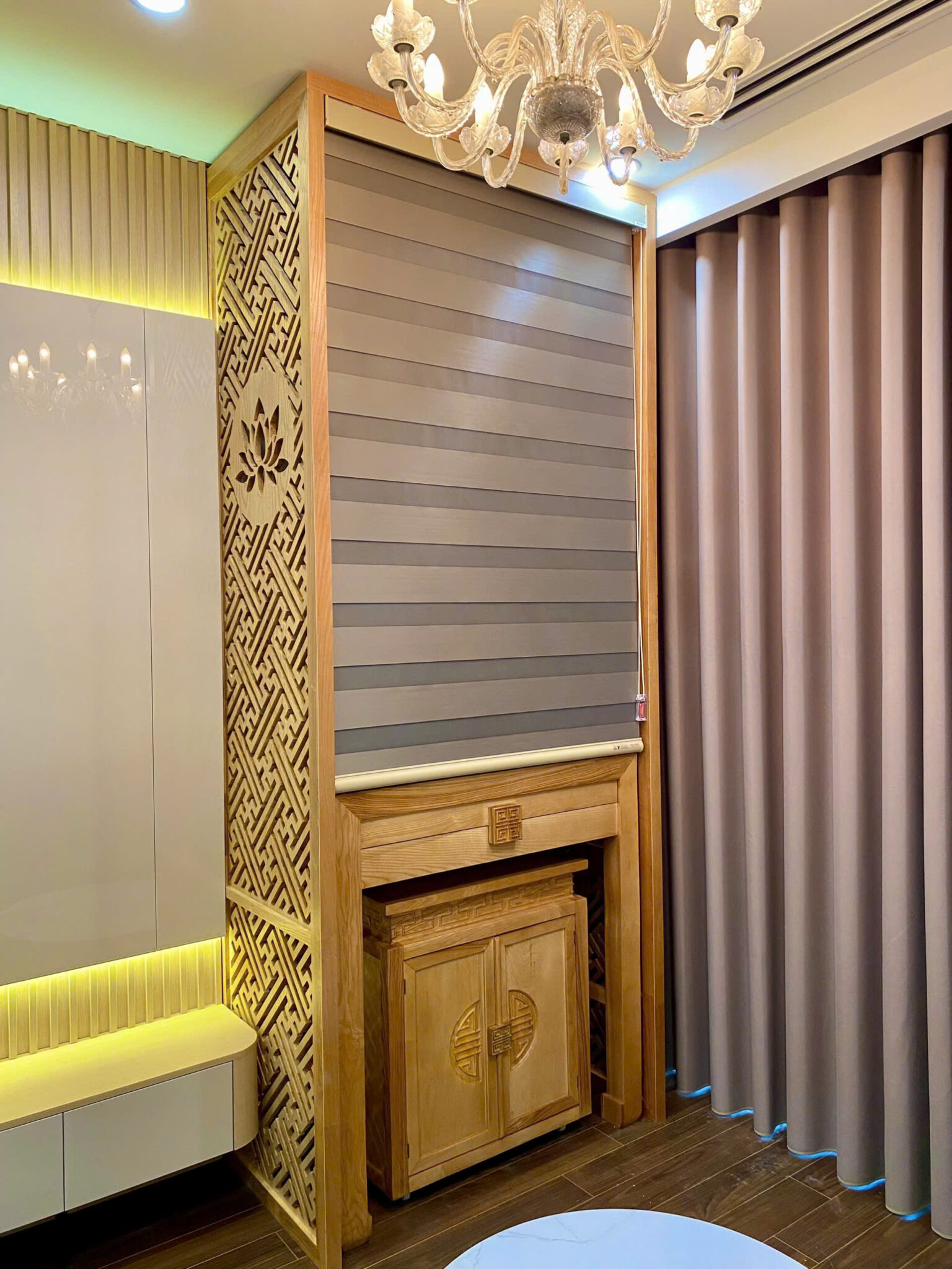 555+ Mẫu rèm vải che ban thờ hiện đại hợp phong thủy