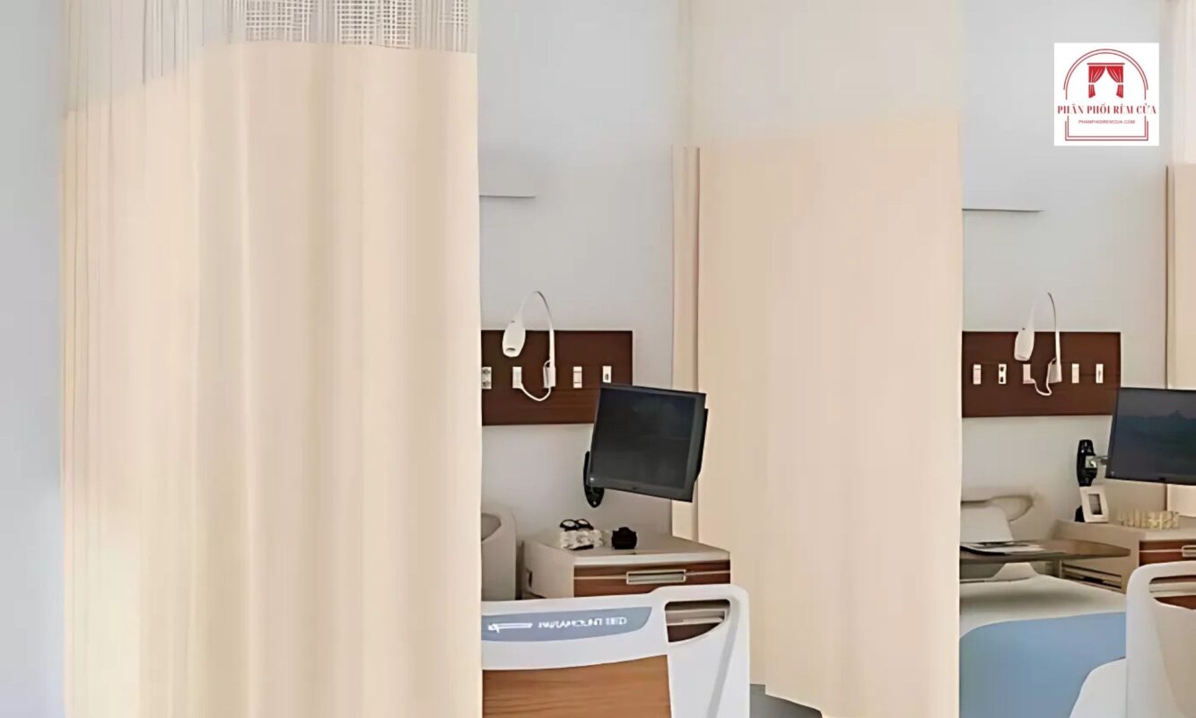 Rèm bệnh viện bằng vải polyester có khả năng kháng khuẩn