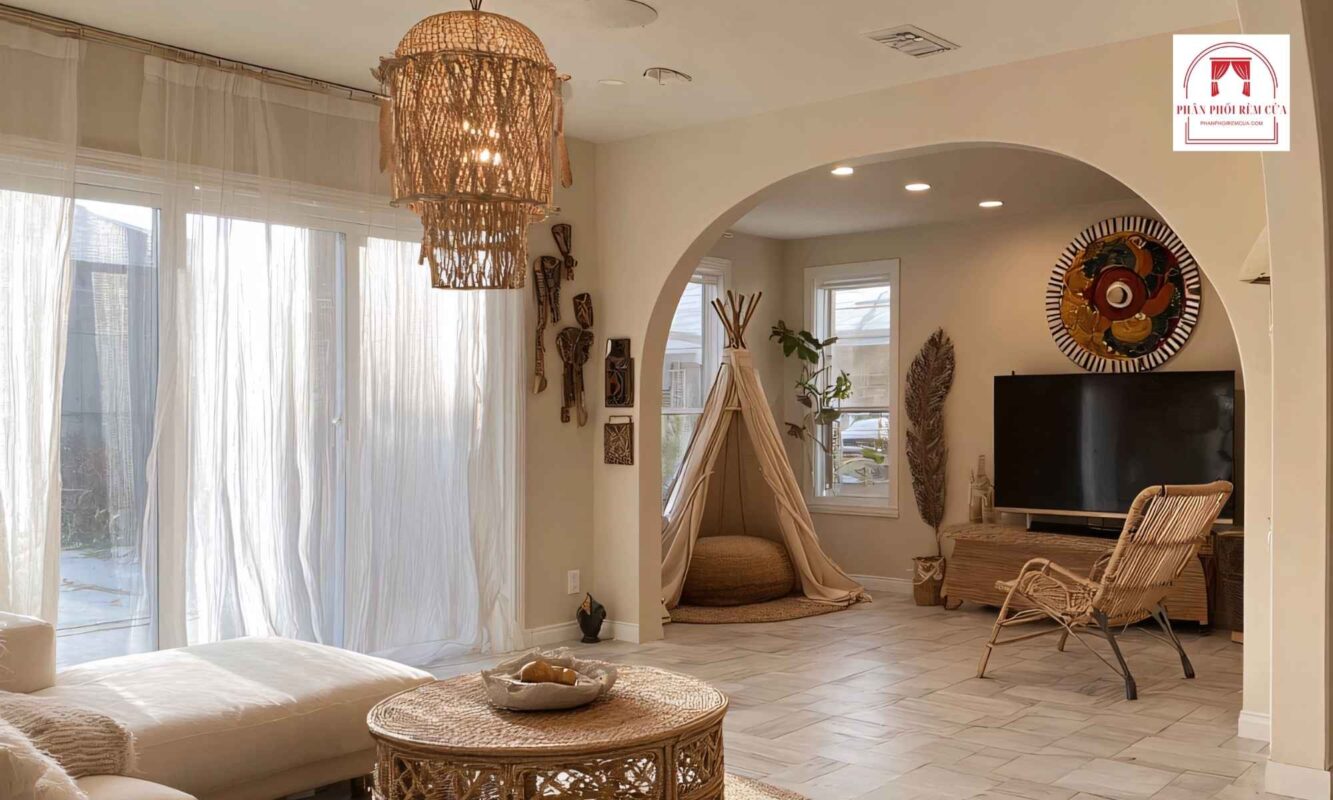 Rèm cửa cao cấp dành cho biệt thự và villa - phòng khách