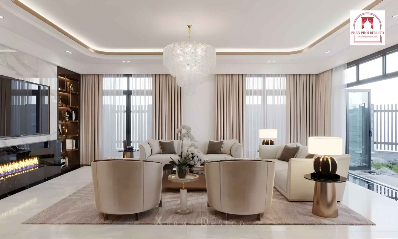 Rèm cuốn cầu vồng Hàn Quốc phù hợp với khung cửa sổ nhỏ của biệt thự và villa