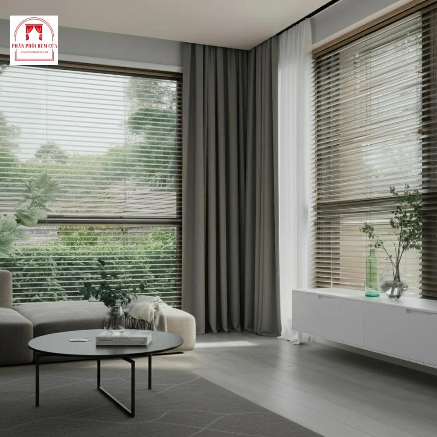 Màn cửa sổ đẹp cho cửa kính lớn