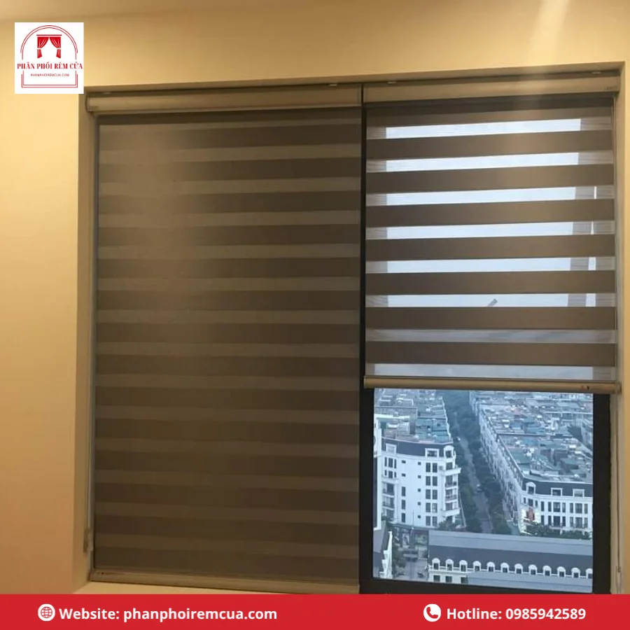 Rèm cầu vồng màu ghi