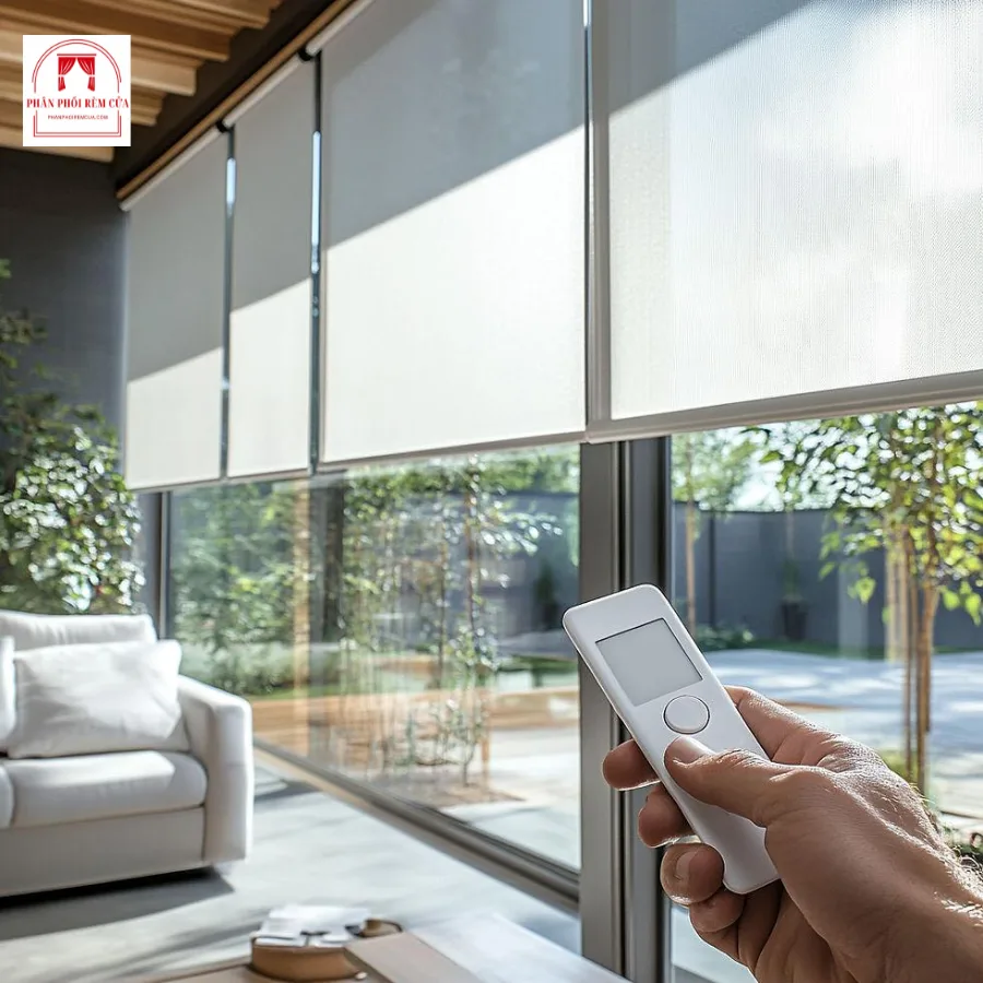 Rèm cuốn tự động điều khiển bằng remote